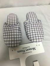 CHARTER CLUB Women's Quilted Gingham Clog Slipper dusty lilac 100088109 S-XL NWT