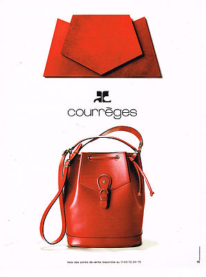 REKLAME WERBUNG 104 1993 Courrèges Sammlung Lederwaren Taschen