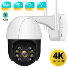 8MP 4K IP Camera WiFi Outdoor 5MP PTZ AI Tracking Protect Security Surveillance