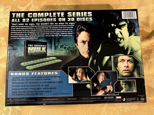 The Incredible Hulk: The Complete Series DVD Box Set 2008 Edition Cool Box! EUC - Foto 3 di 7
