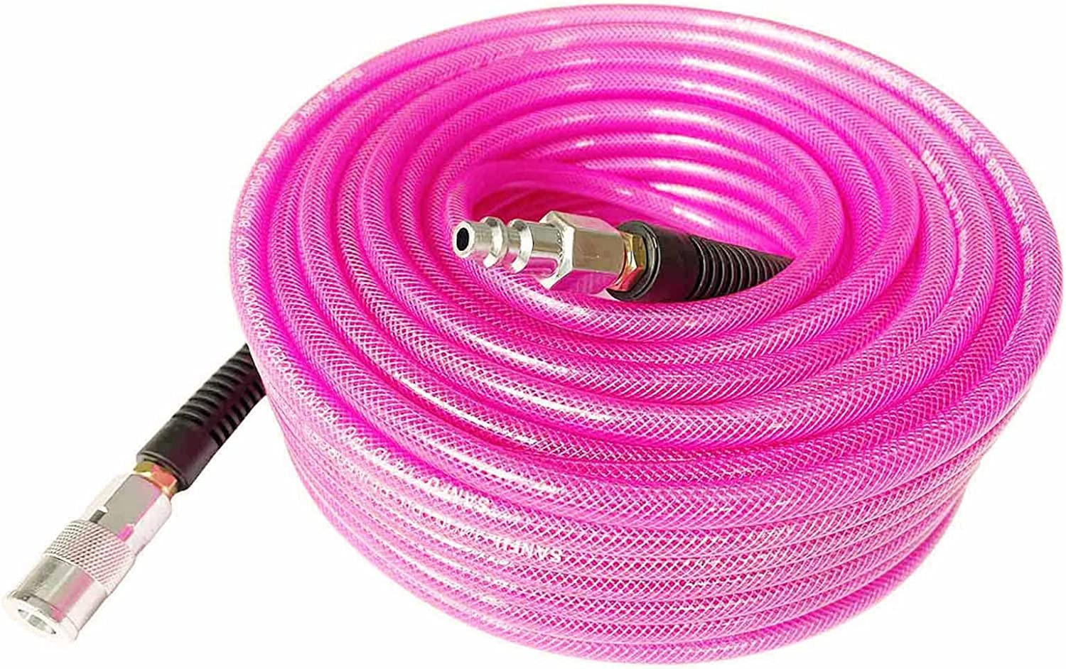 Polyurethane(Pu) 1/4-Inch X 100Ft Reinforced, Lightweight Air Hose With..