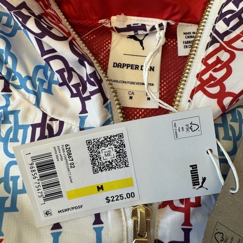 Chaqueta cortavientos para mujer PUMA x DAPPER DAN T7 $225 talla mediana 620867-02 - Imagen 2 de 5