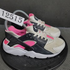 Nike Huarache Run Shoes Youth Sz 5 White PInk Athletic Trainers