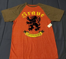 Wizarding World of Harry Potter Gryffindor Brave Raglan Shirt Universal MED NEW