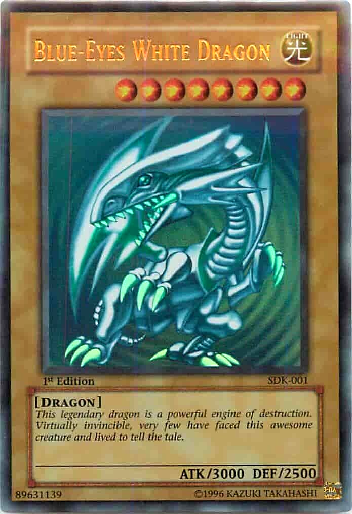 Yugioh Blue-Eyes White Dragon SDK-001 Ultra Rare Asia English DHL