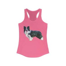 Border Collie '#1' Women's Racerback Tank