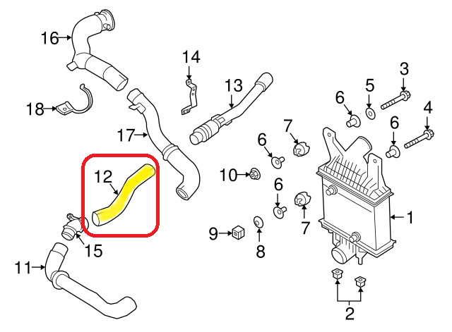 Turbo Hose Charge Air Hose For RANGE ROVER IV 3.0 D TDV6 SDV6 LR067016