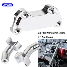 3 1/2" Pullback Handlebar Riser Top Clamp For Harley 1" Bar Dyna Softail Fat Boy