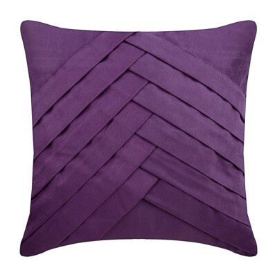 Decorative Pillow Cover Purple 16''x16'' Faux Suede - Purple No Limits No Lines