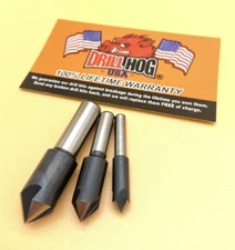 Drill Hog® 3 Pc Countersink Set 1/4", 3/8", 1/2" Reamer 3 Flute Cobalt 82°