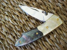 CUSTOM THAILAND KNIFE / BLACK MOTHER OF PEARL / GOLD MOTHER OF PEARL / NEW 2016