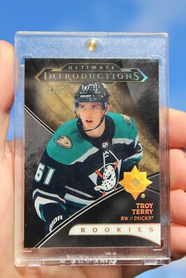 2018-19 Troy Terry UD Ultimate Collection Black #UI-13 Ser: 24/25 Rookie RC