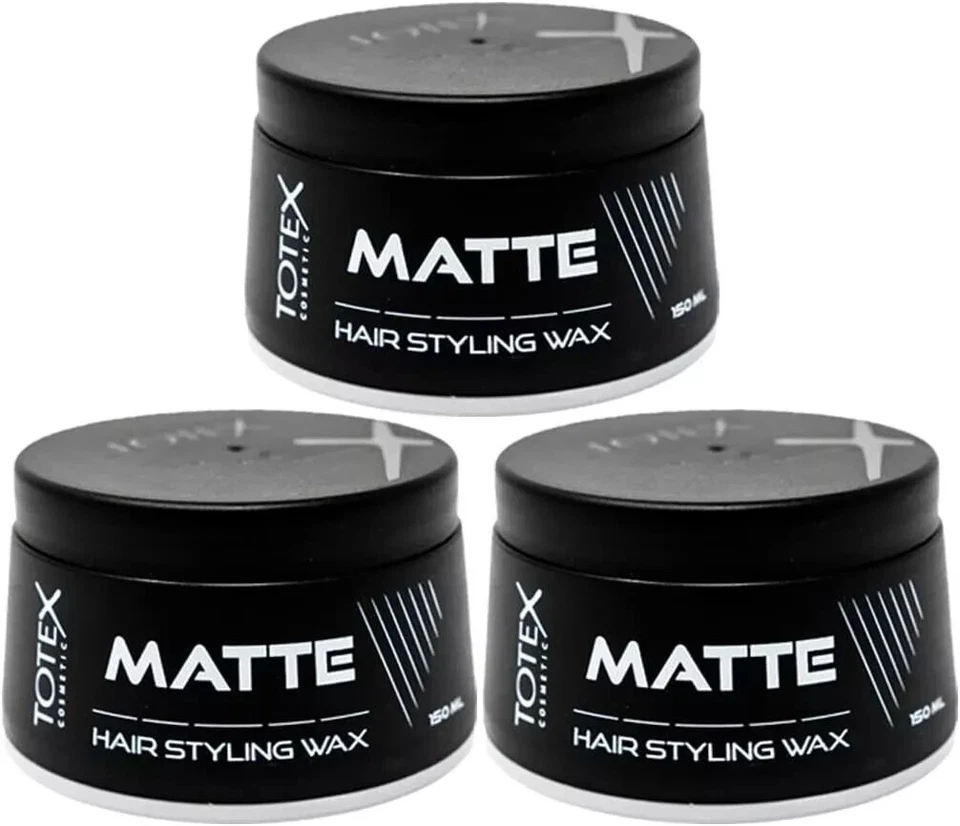 3x TOTEX Hair Styling Cream Matte Wax | Natural Messy Look 150ml (Pack Of 3)