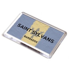 FRIDGE MAGNET - Saint Sylvans - Barbados Flag