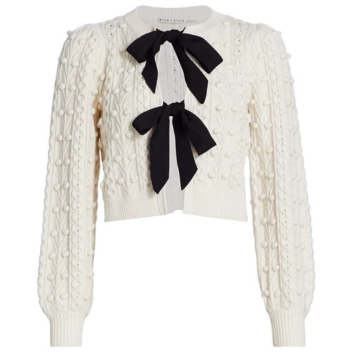 Alice + Olivia Large Selma Floral Colorful Crochet Pointelle