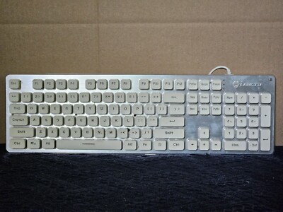 LANGTU Membrane Gaming Keyboard, Rainbow LED Backlit Quiet Keyboard for Office,