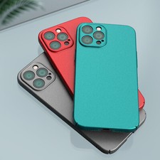 For iPhone 16 15 14 Pro Max 13 12 11 7 8 XR Slim Matte Hard PC Back Case Cover