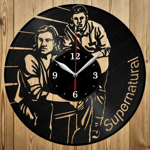 Horloge vinyle supernaturelle faite main originale art maison décoration vinyle horloge murale 4132 - Photo 1/12