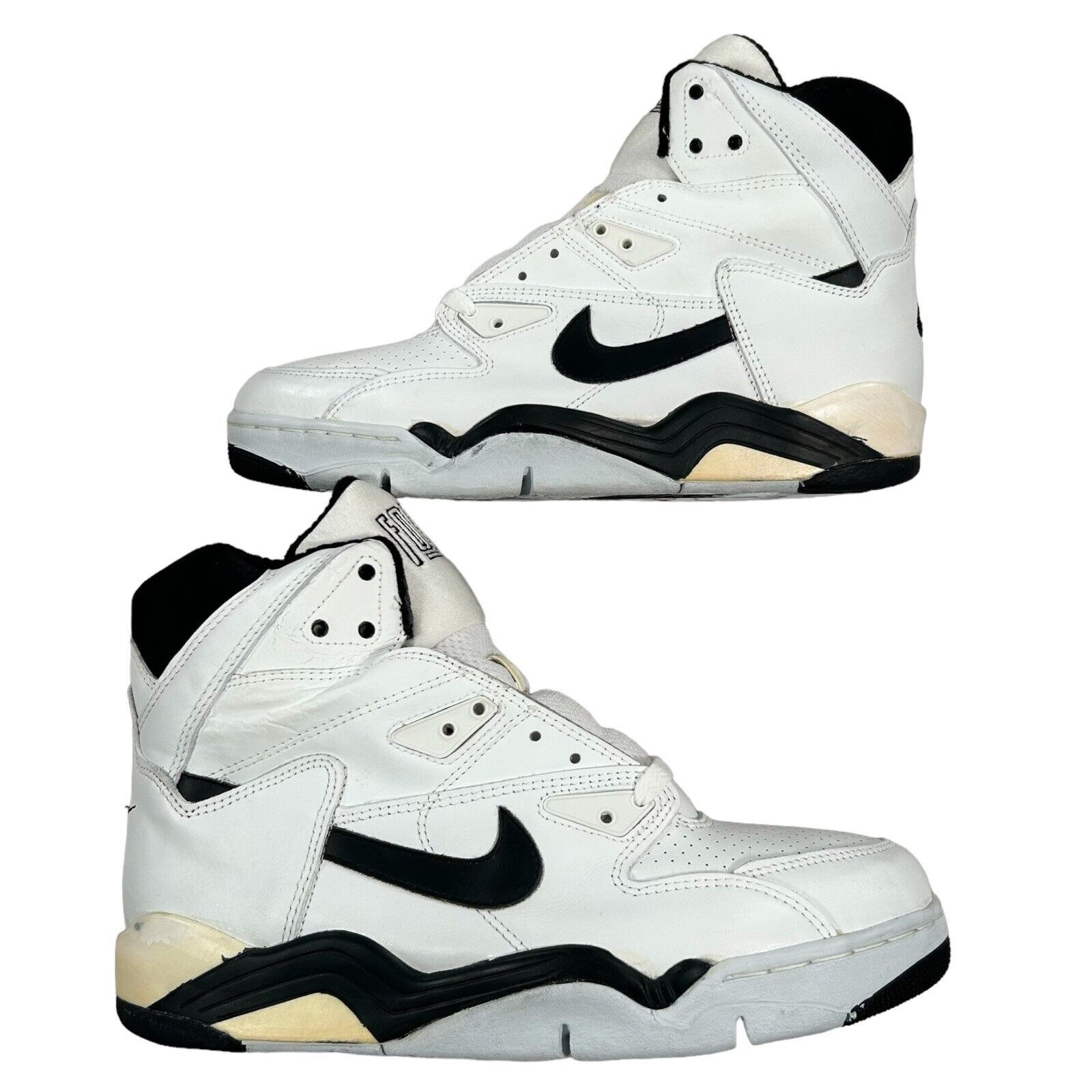 Vintage 90s Nike Air Mach Force White &amp; 1991 Sneakers | eBay