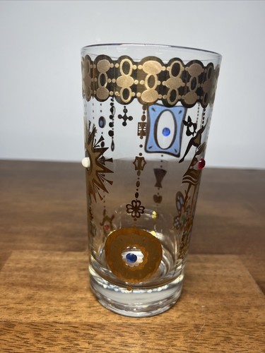 Set Of 6 Culver Jeweled Barware 22K Gold Dancing Ballerina, Turtles, Butterflies - Picture 3 of 9