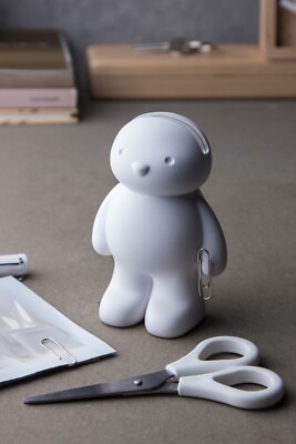 QUALY_ TEDDY BEAR SCISSORS (SCISSORS + CLIP HOLDER)_WHITE
