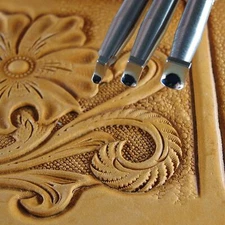Back Beveler Leather Stamp Set, 3 Stainless Steel Leather Stamping Tools