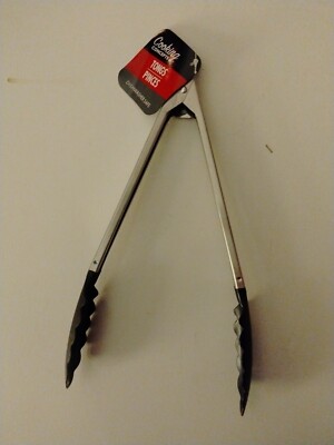 Cooking Concepts Stainless Steel Tongs with Plastic Tips 11 in. A+