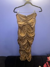 Brown Strapless Dress