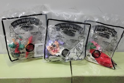 3-SET TINY TOONS PREMIUMS Plucky Duck Dizzy Devil & Babs Bunny Carls Jr 2000 Toy