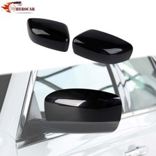 2pcs Bright Black Side Door Mirror Cover Molding Trim For Chrysler 300c 2011
