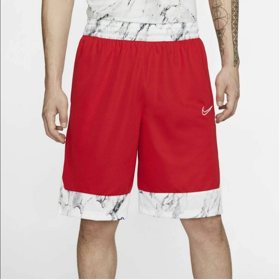 Nike Dri Fit Icon Marble Basketball Uomo Pantaloncini Rosso BV9222 657