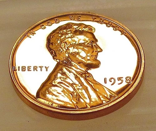1958 Gem Proof  Lincoln Wheat Cent EYE CANDY Blazing Red Beauty #301 ~ 3