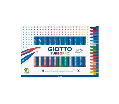 Giotto AstuccioTurbo Pro 15 Pz Pennarello Doppia Punta (UK IMPORT)