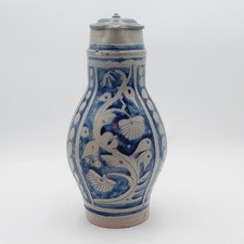 antiker Westerwälder Mostkrug, Birnkrug Wasserkrug, Ritz-Dekor, ca. 18. 19. Jh