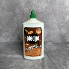 VTG  SC Johnson Pledge Wood Floor Cleaner 1996 Original Formula 32oz Squirt&Mop