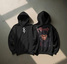 Berserk Anime Acid Washed Oversize Hoodie Guts Anime Hoodie Gift For Him