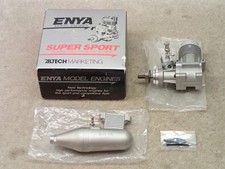 Enya 40 BB Super Sport Vintage RC Engine with Muffler Box Nice
