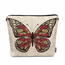 Makeup Bag For Purse Animal Rose Wings Butterflies 9 x 7.1 inch Butterfly