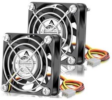60mm x 15mm Fan 3 Pin 12V DC Brushless Quiet Slim PC Cooling 2-Pack 60x15mm