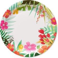 Tropical Luau Party Supplies for Bbqs and All Summer Parties, Dinner Plates 36-