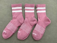 3 pairs Bombas Women's Honeycomb Cushioned Pink Half Calf Sock Size M