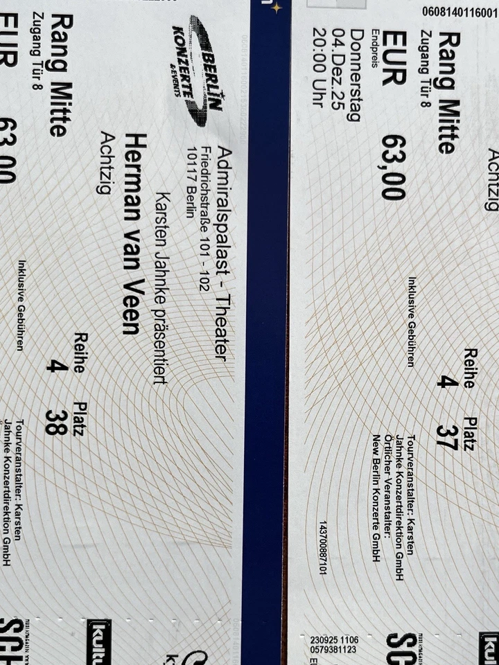 Eintrittskarten für Herman van Veen