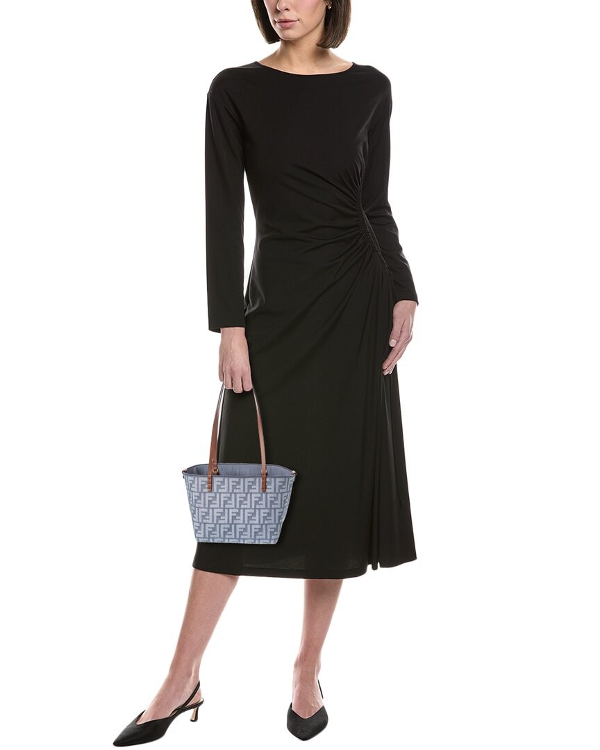 Fendi Roll Small Ff Denim & Leather Tote Women's Blue thumbnail 4