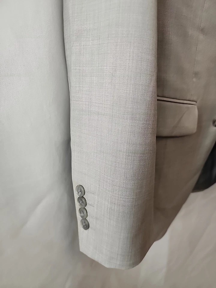 Bar III Hombre 2 Piezas Traje Slim-Fit Lana Chaqueta Gris 40L/Pantalones 36Wx34L  Foto 4 de 4