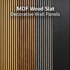 Acoustic MDF Slat Wood Decorative Wall Panelling For Home Interior