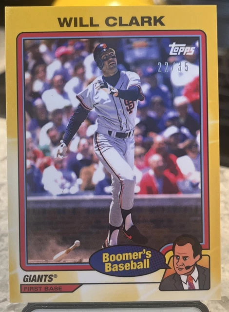 2024 Topps X Chris Berman Boomer’s Baseball Will Clark Yellow /35 JERSEY MATCH