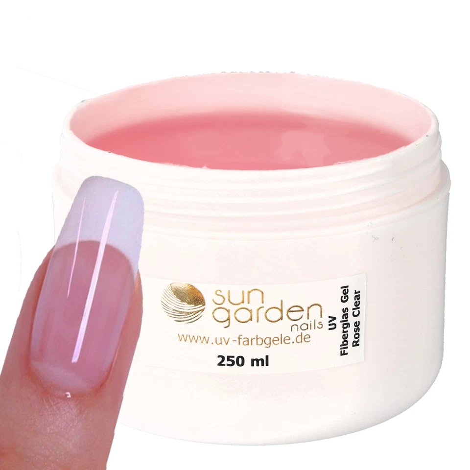 LED-UV Fiberglas Gel ROSE klar 250 ml - UV-LED Fiberglas 1-Phasengel Rose klar - Bild 4 von 4