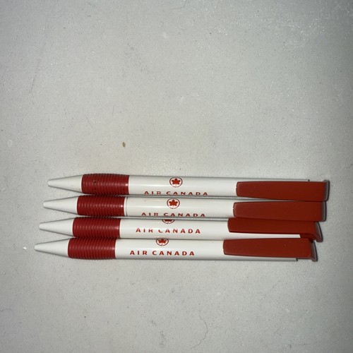 Air Canada Vintage Lot Of 4 Pens Dead Ink Needs Replacement