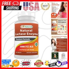 Fast Acting Lactase Enzyme Tablet, 3000 Alu, 180 Count