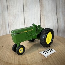 Vintage John Deere Green Die-Cast Metal Tractor 5" 1/16 Scale Used
